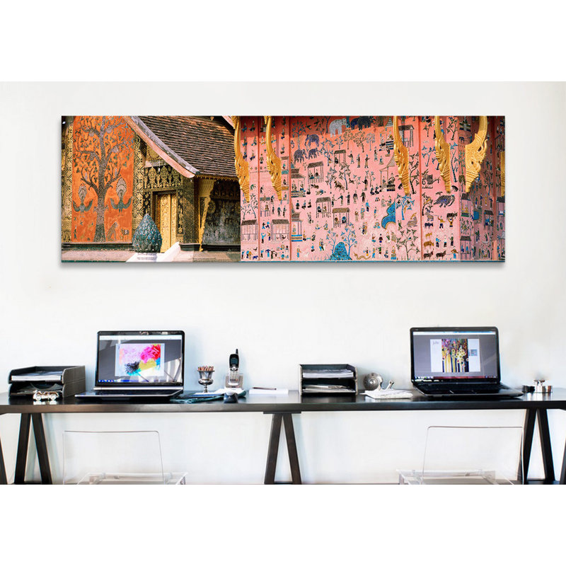« mosaic, hypoallergique xien thong, luang prabang, laos », reproduction de photo sur toile, H 24 po x l 72 po x P 1,5 po