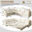 Canapé-lit en forme de L de 115 po avec lit escamotable surdimensionné, USB et poches latérales-131518339
