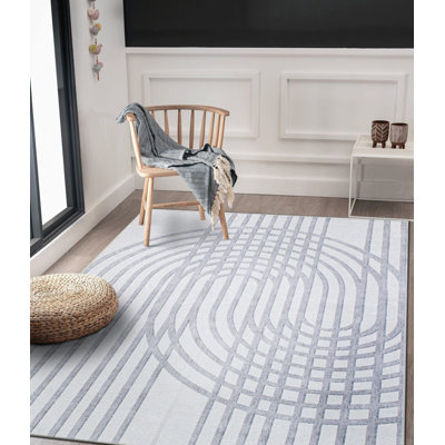 Tapis gris / ivoire Veliz Performance