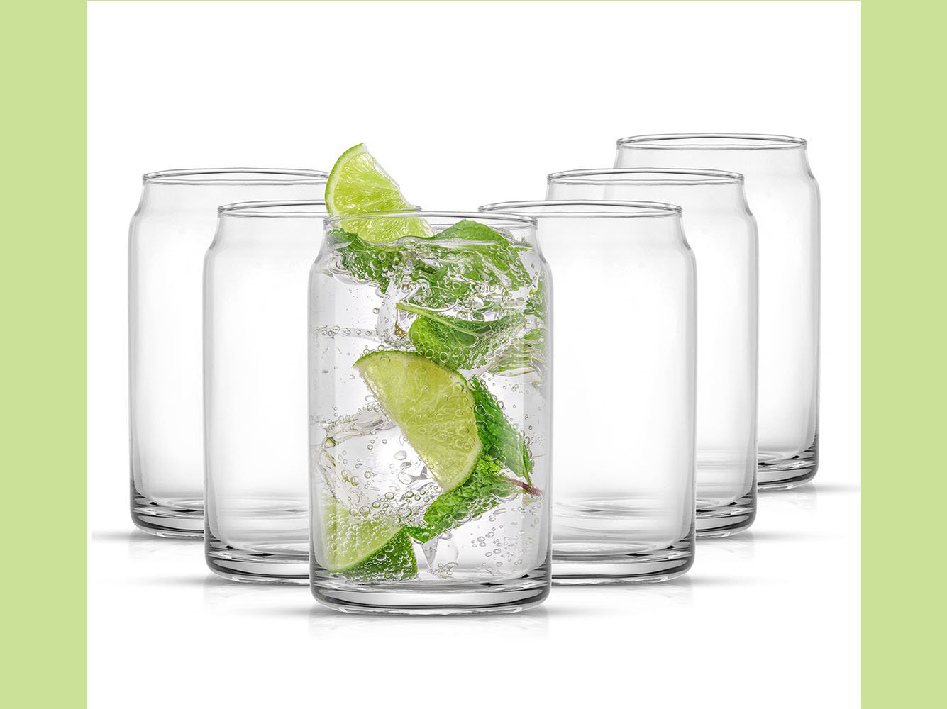 6 Pieces 16Oz Beer Can Glass With Lids And Straw, Can Shaped Glass Cups  Glass Cups Beer Can Glass Cute Tumbler Cup