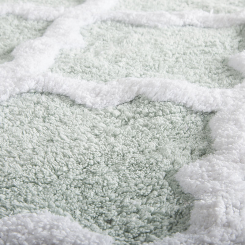 Ensemble de tapis de salle de bain en coton 2 pièces Freja, Écume de mer