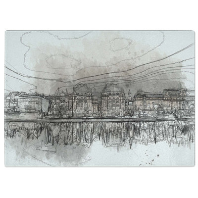 Tempered Glass Reflection of Stockholm in Sweden Chopping Board