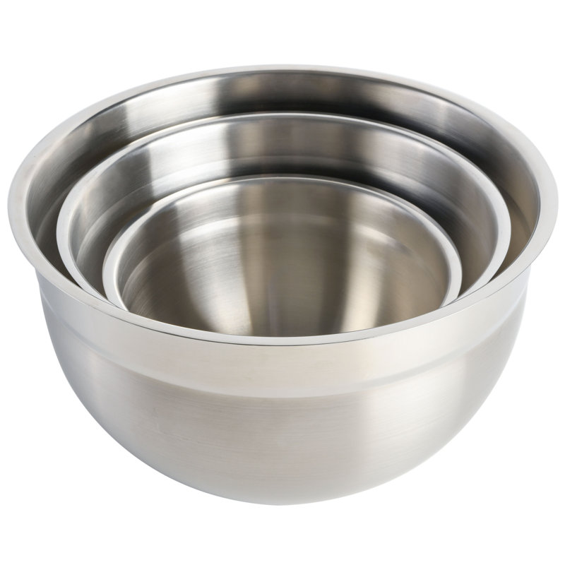 Babish Stainless Steel Mixing Bowl Set (1.5-Quart, 3-Quart, 5-Quart)