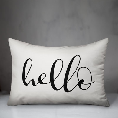 Textual Outdoor Throw Pillow