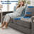 90" Loveseat Sofa, Comfy Chenille Sofa