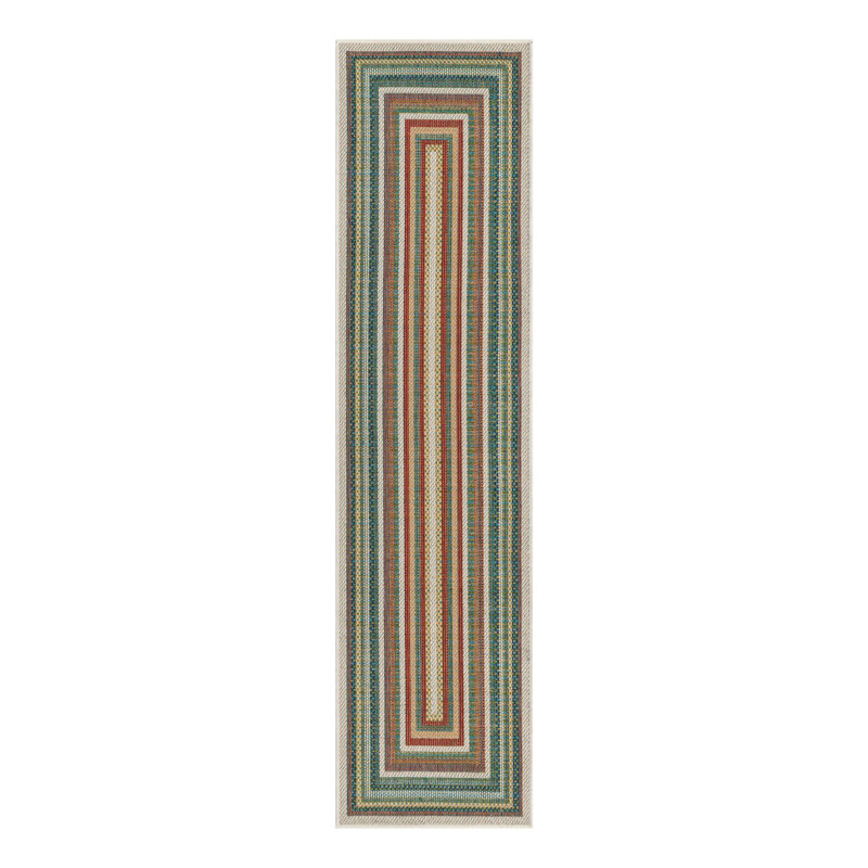 Multicolored indoor/outdoor carpet Lucidia, Tapis de couloir 2 pi x 7 pi 10 po