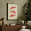 Three Goldfish Study Japandi - Wrapped Canvas-792243689-792243690
