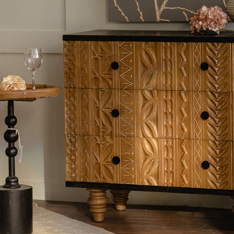 Solid  Wood Entryway Cabinet