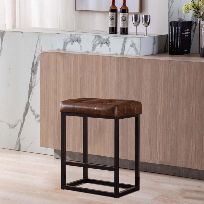Tabouret de comptoir 24 po Gadar, Brun foncé, Tabouret de comptoir (siège d’une hauteur de 24
