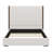 67.5" Tall Headboard Upholstered Bed With Vertical Striped And Wingback Design