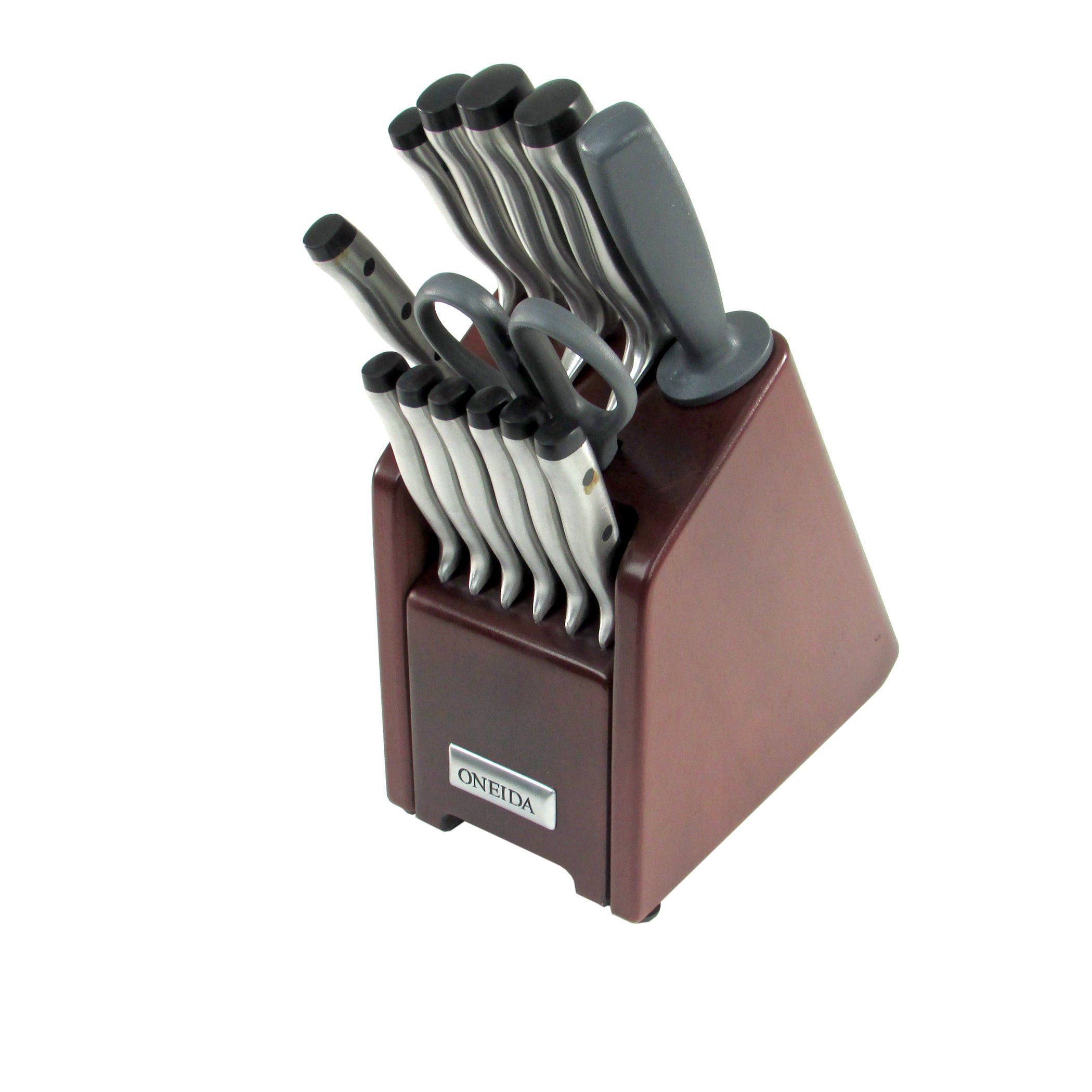 ONEIDA 14pc Cutlery Block Set w/Sharpener