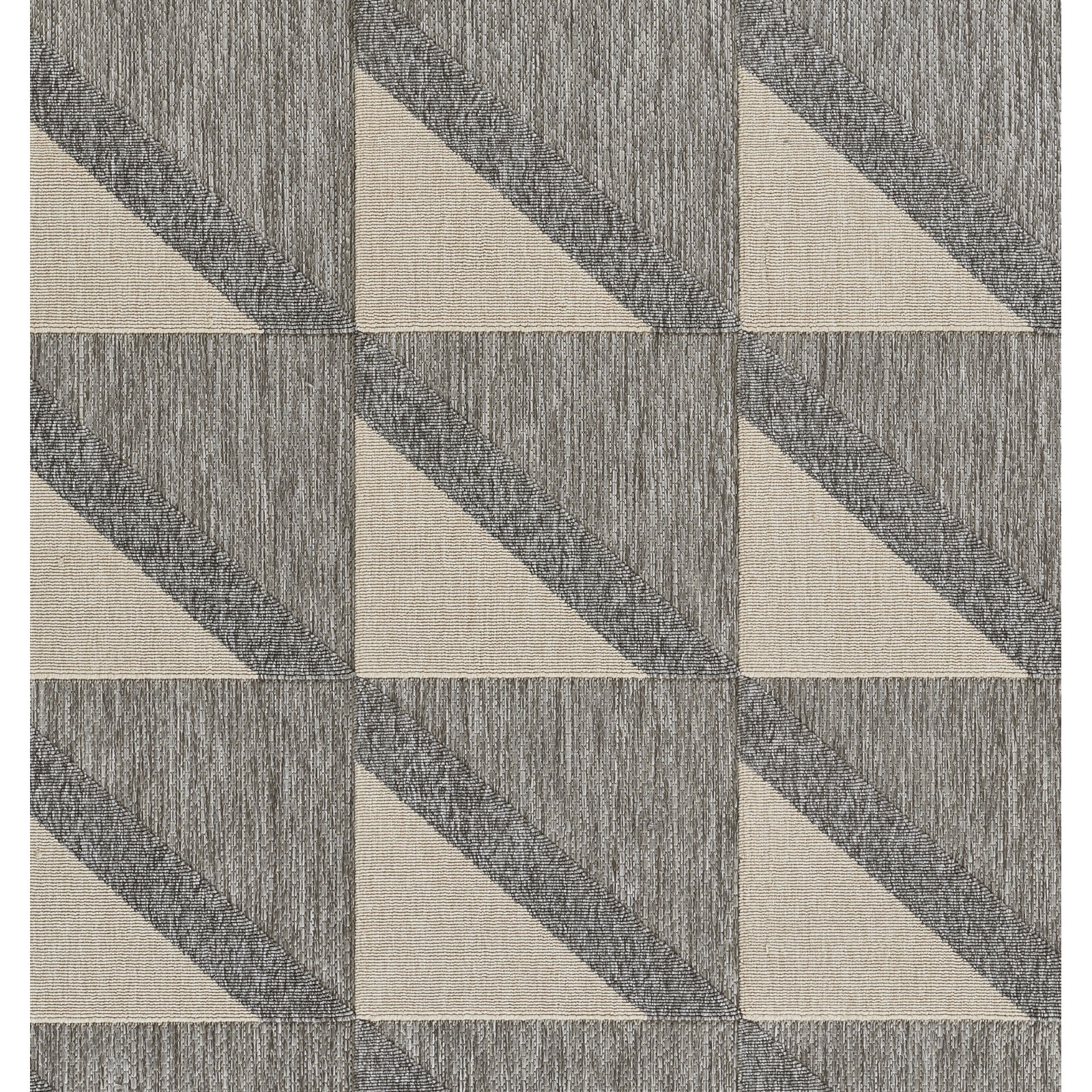 Trula Gray/Beige Indoor/Outdoor Rug, Rectangle 3'11" x 5'7"