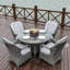 4 - Person Patio Dining Set with Oval Table , Cushions Included-1262838248