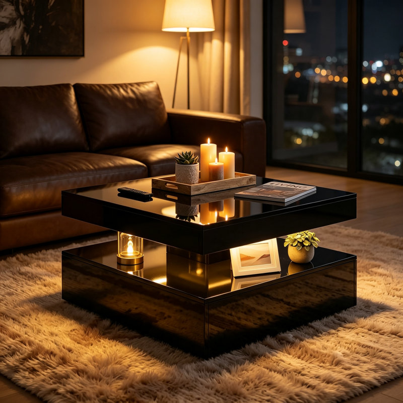 Coffee Table, Black, Black, Black