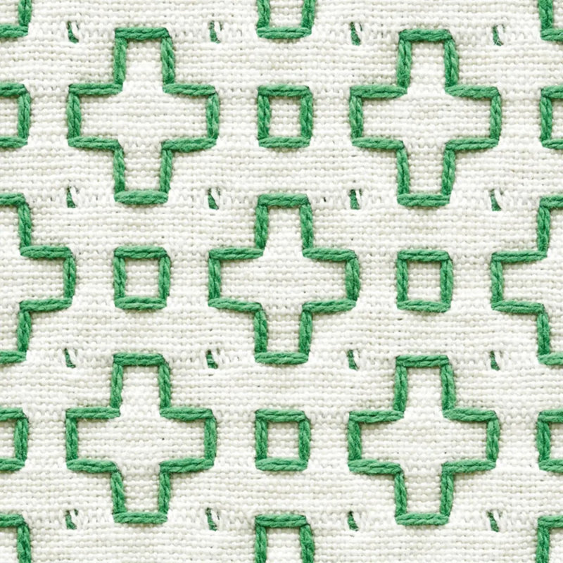 Scout Embroidery Fabric, Green
