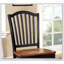 Ensemble de 2 chaises d'appoint élégantes de style champêtre avec une finition en chêne noir et antique, alliant charme rustique et confort moderne.