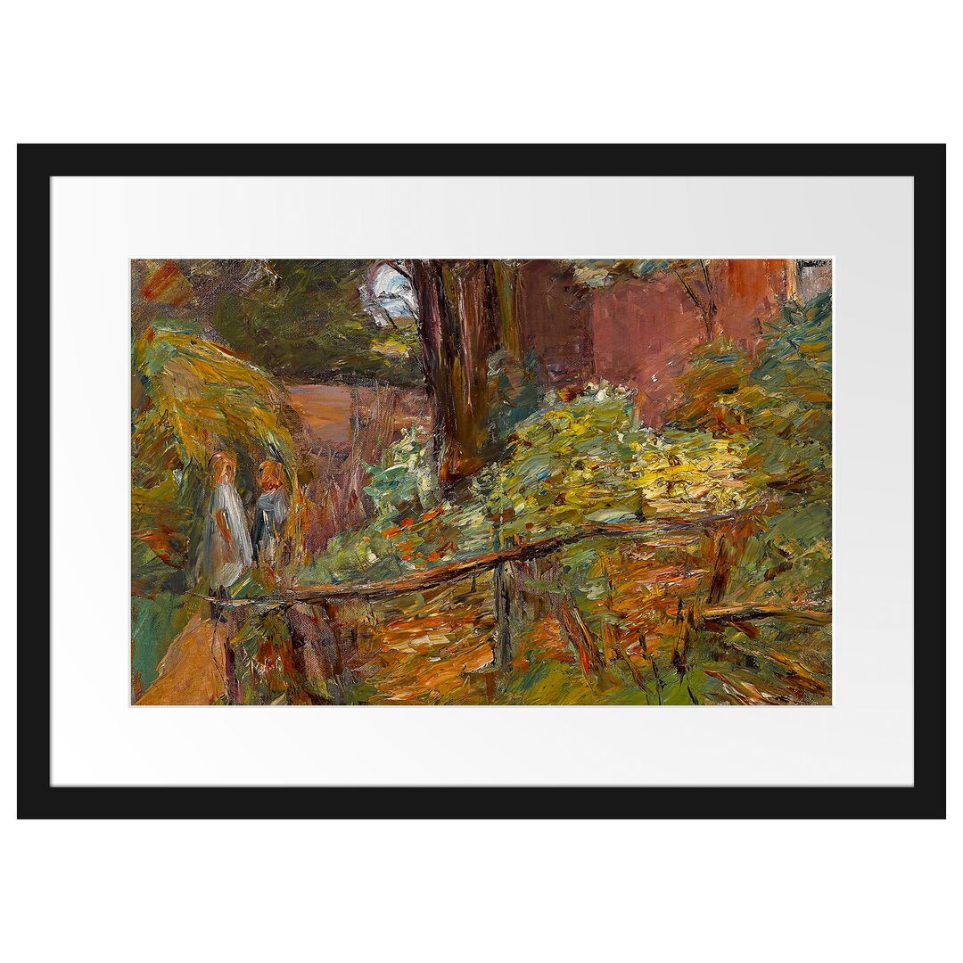 Gerahmter Kunstdruck Garden with Two Children von Max Liebermann