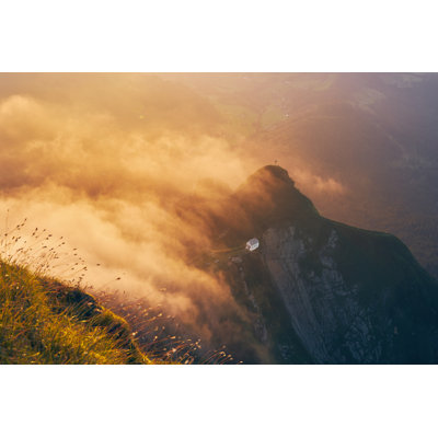 Chapel On Mountain - Wrapped Canvas Print