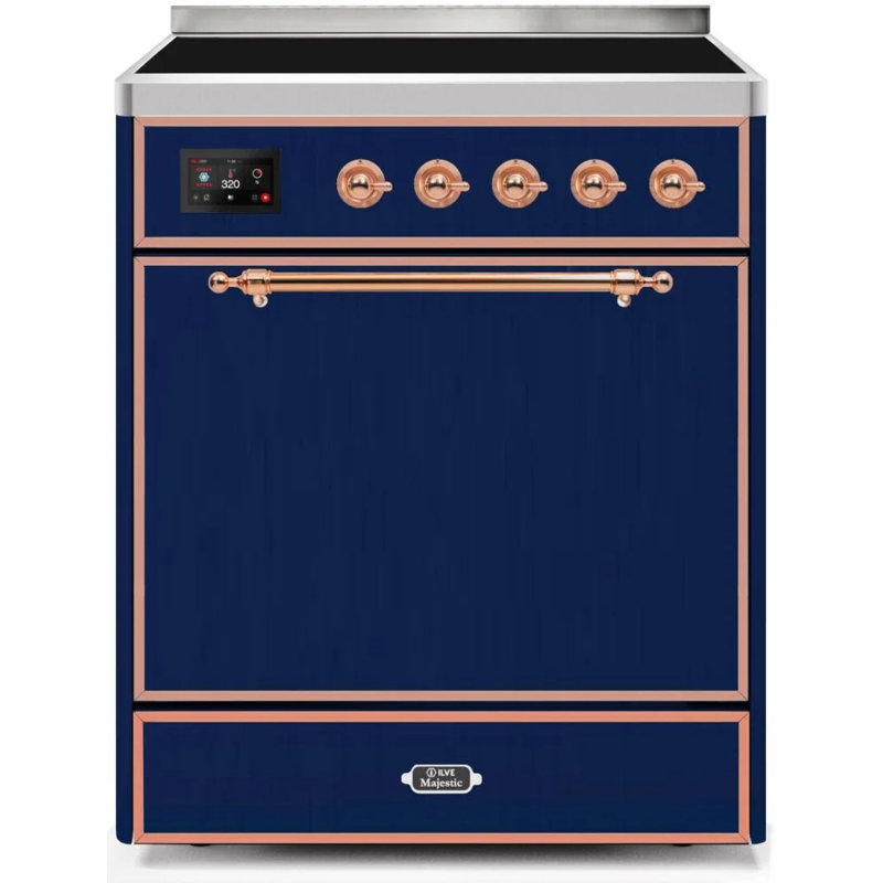 ILVE Majestic II 30 in Induction Range, Midnight Blue/Copper