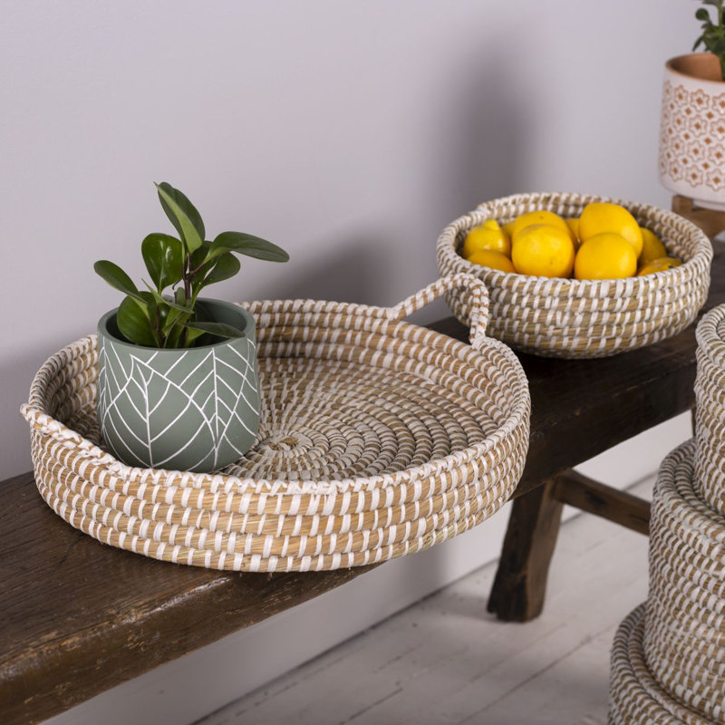 PLATEAUX RONDS EN PAILLE S/3