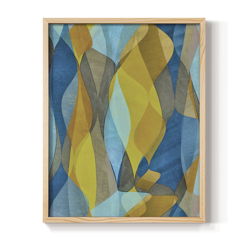 «Colorful Cascade II», reproduction encadrée - bois massif, H 11 po x l 9 po