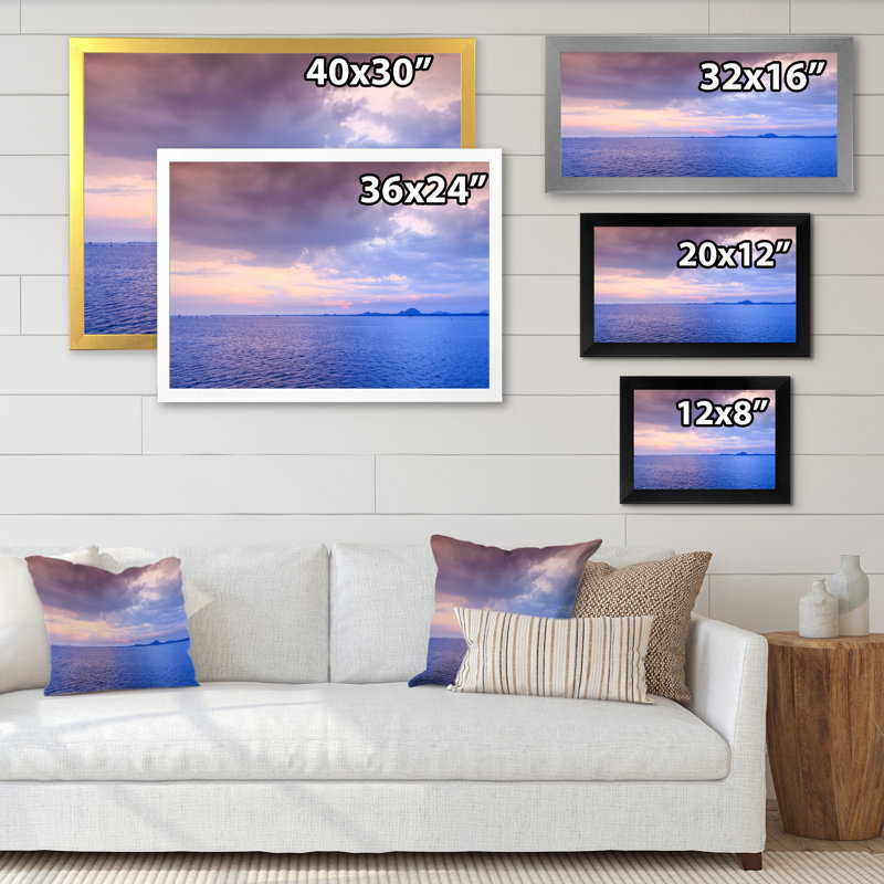 «Panoramic Cloud and Sky At Sunset V», reproduction sur toile, Cadre d'angle fermé noir, H 8 po x l 12 po x P 1 po