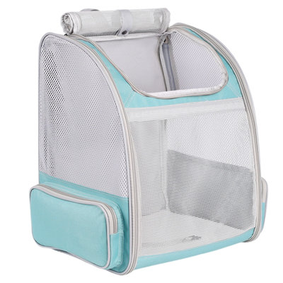 Breathable Pet Carrier Backpack for Cat and Small Puppy up to 16 Pounds, Durable Wire Frame with Side Pockets