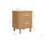 Suire 45cm W Manufactured Wood Bedside Table