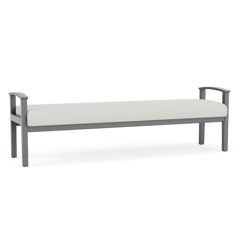 Banc en bois massif Amherst, Étain, Ombre portes ouvertes