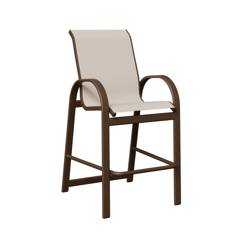 Fauteuil de bar berlinois Berlin Gardens, Filon de bois mesquite, Albâtre