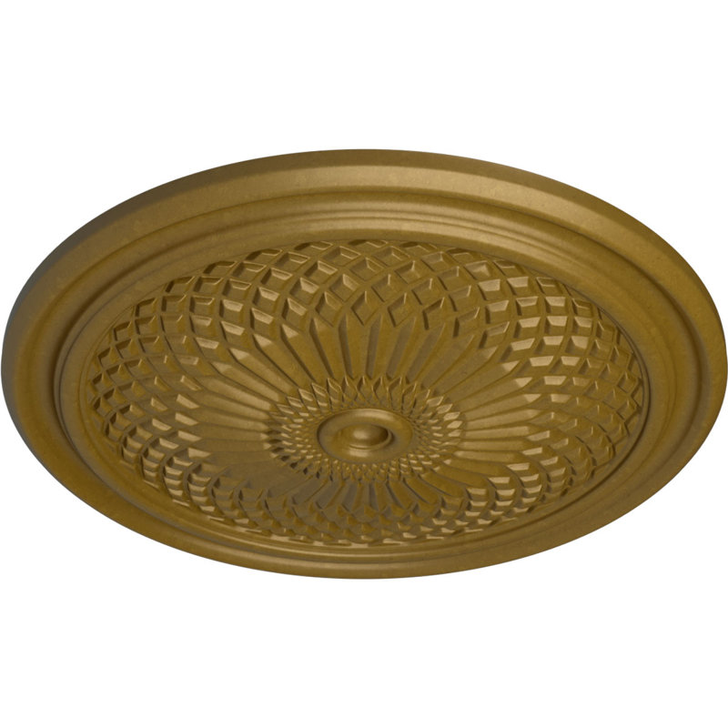 Médaillon de plafond 22 po x P 1 3/4 po P (convient aux auvents jusqu'à 3 po), Or