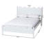 Lit plateforme double en bois avec bords festonnés Baxton Studio Malaya-276098691-269047468