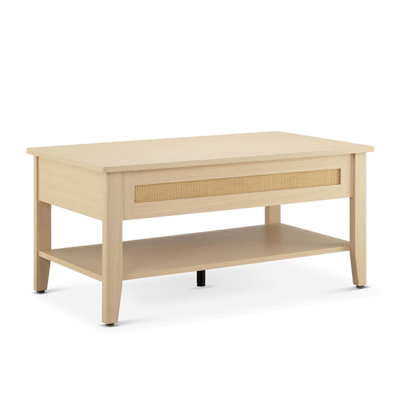 Table basse à plateau relevable en rotin l 34,5 po Breshawna