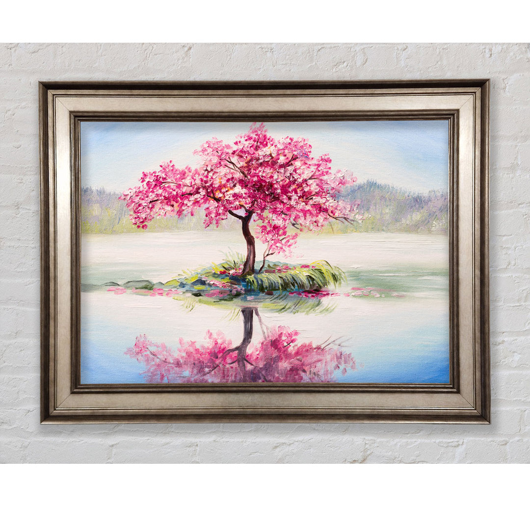 Lone Pink Blossom Tree - Einzelner Bilderrahmen Kunstdrucke