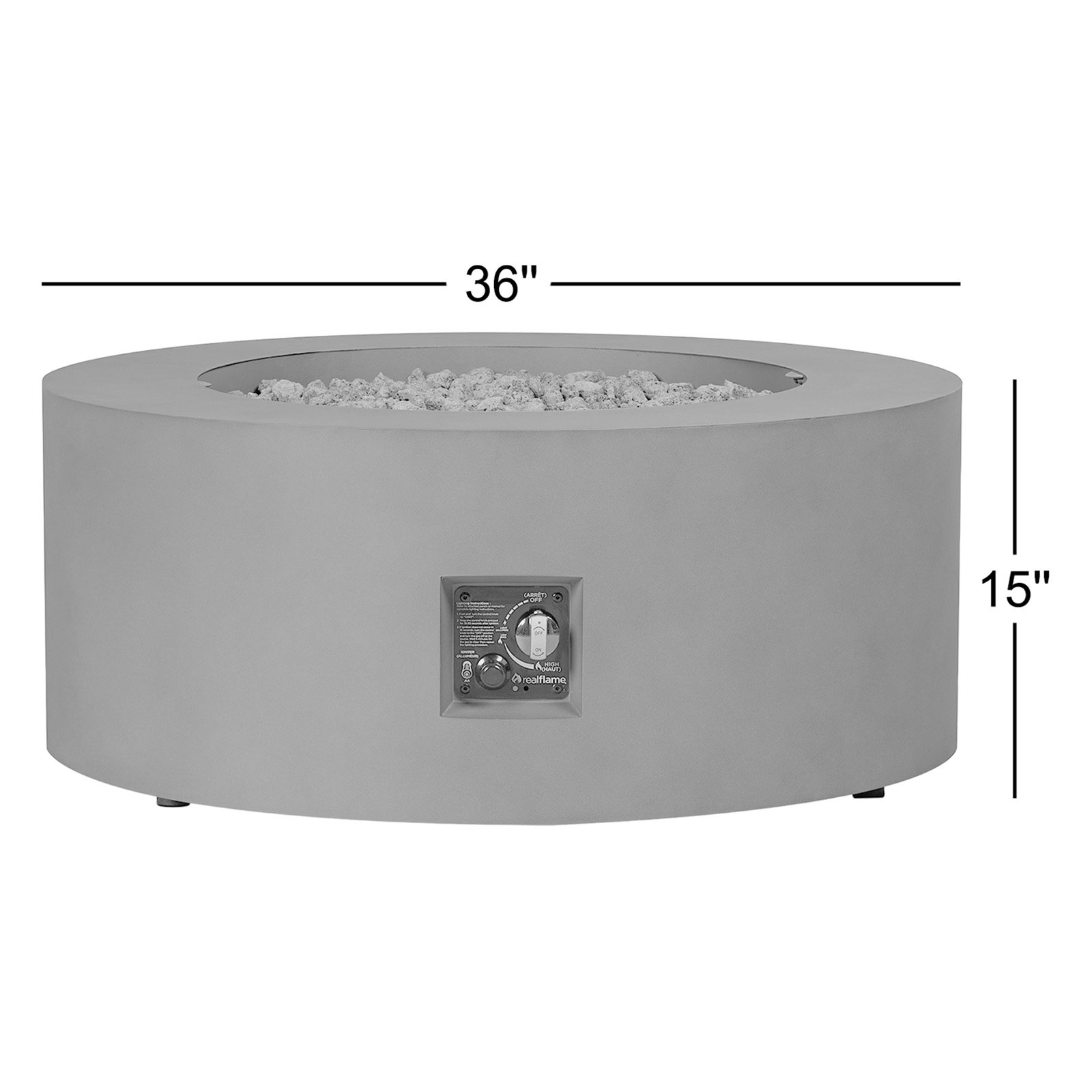 Aegean Outdoor Fire Table, Light Sand