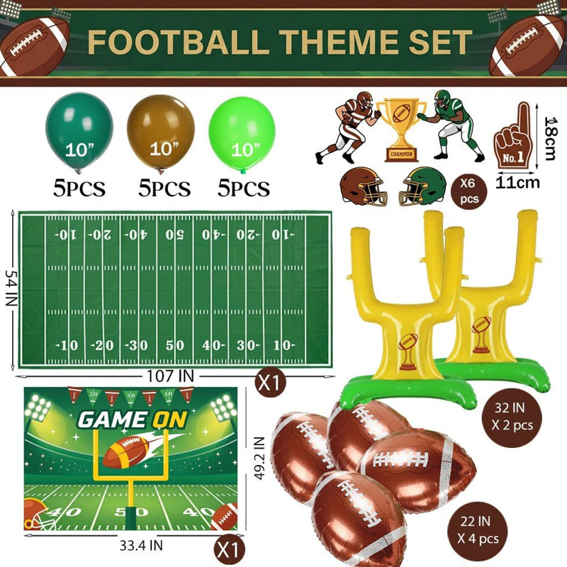 Ensemble de décoration de Noël pour voiture de football Endzone