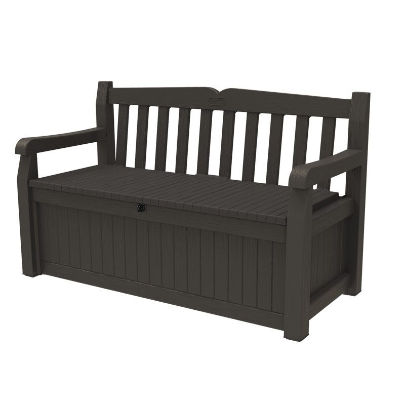 Keter Solana 70 gallons en résine durable pour l'extérieur, rangement et rangement, idéal pour les meubles et fournitures de jardin