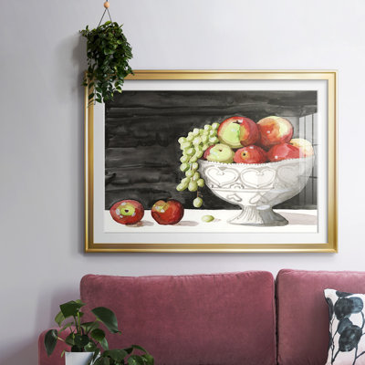 Watercolor Fruit Bowl I, reproduction d'art encadrée