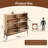 Space-Saving Rattan Shoe Cabinet With 4 Flip-Down Doors – Elegant Narrow Storage For Entryways & Hallways-1646478635