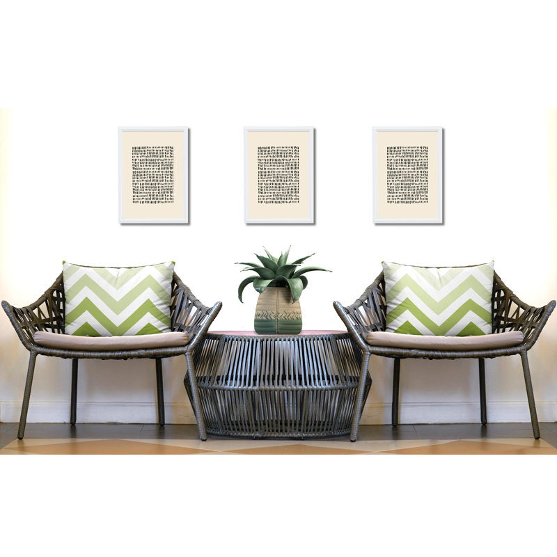 Chevron / Zig Zag Outdoor Reversible Throw Pillow, Chartreuse