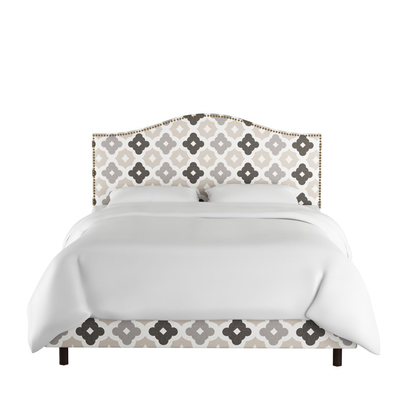 Perras Upholstered Unfinished Bed, King, Sintra Taupe