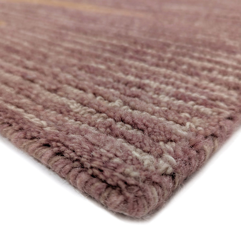 Abrash Ikat Hand-Tufted Wool Area Rug Cut/Loop Pile, Spice, 7'6" x 9'6"