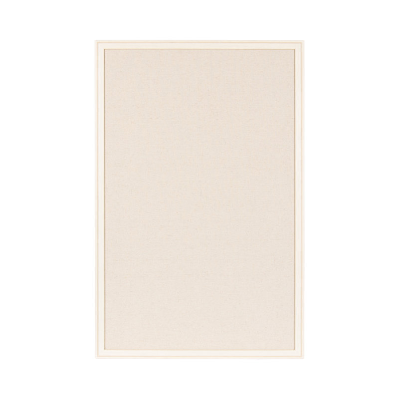 Tableau d'affichage en tissu avec cadre Oakhurst, H 36 po x L 24 po, White