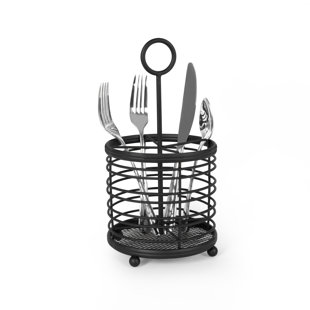 Ledbetter Metal Round Flatware Caddy