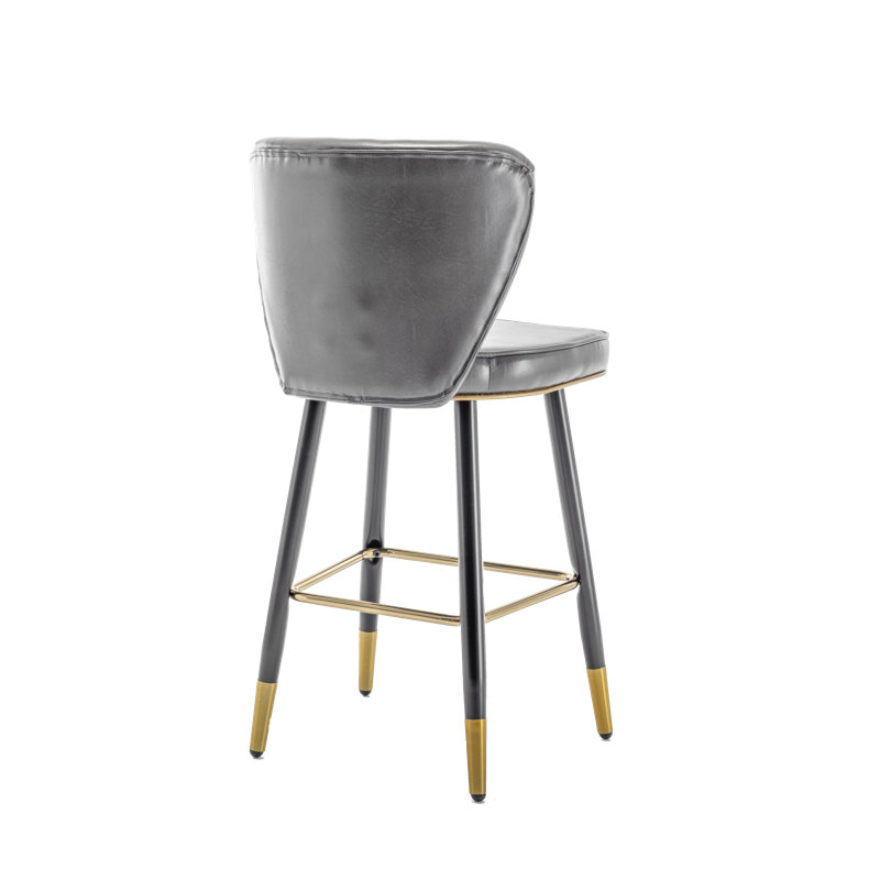 Ensemble de 2 tabourets de bar capitonnés Modern Pu