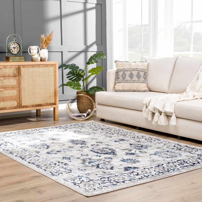 Tapis gris Duena, Rectangle 5 pi 3 po x 7 pi 3 po