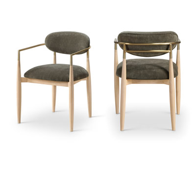 Riccio Performance Fabric Upholstered Dining Arm Chair