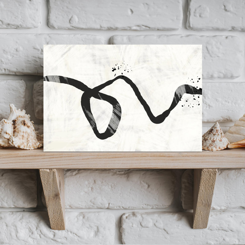 Encre flottante abstraite, art mural contemporain, H 18 po x l 12 po