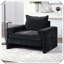 Fauteuil rembourré avec accoudoirs larges-1242763374