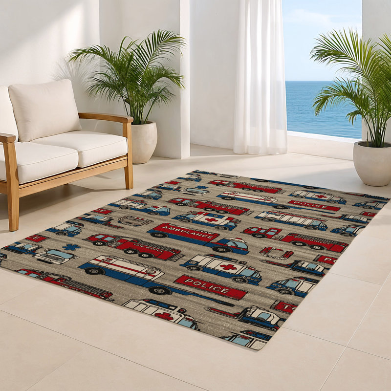 Tapis intérieur et extérieur gris Transport, Rectangulaire 2 pi x 3 pi